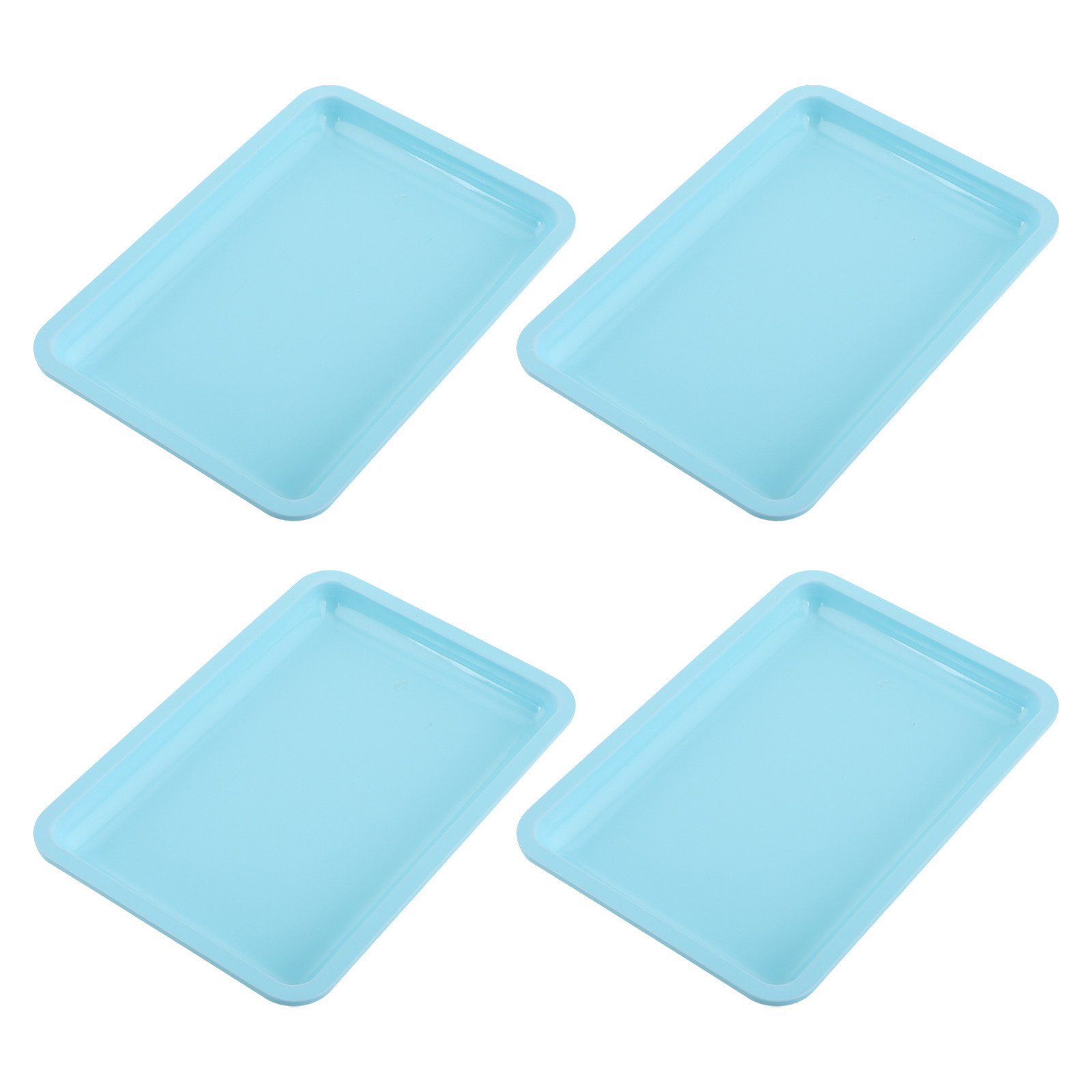 Home Bathroom Organizer - 4Pcs Stainless Steel Nail Display Tray