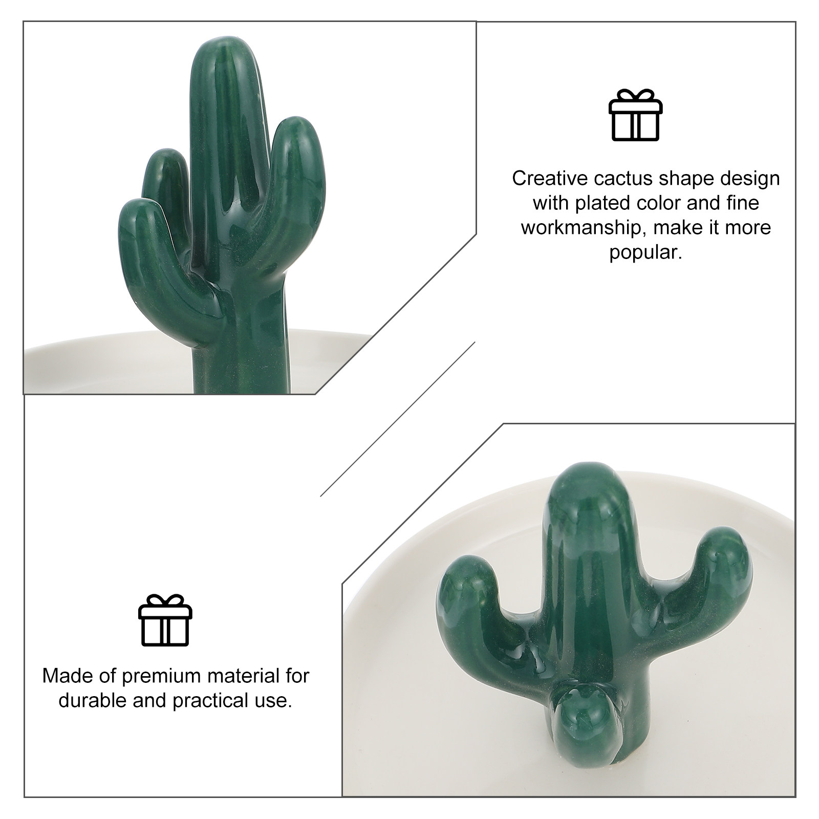 1Pcs Premium Ceramic Cactus Je - Home Bathroom Organizer review and price