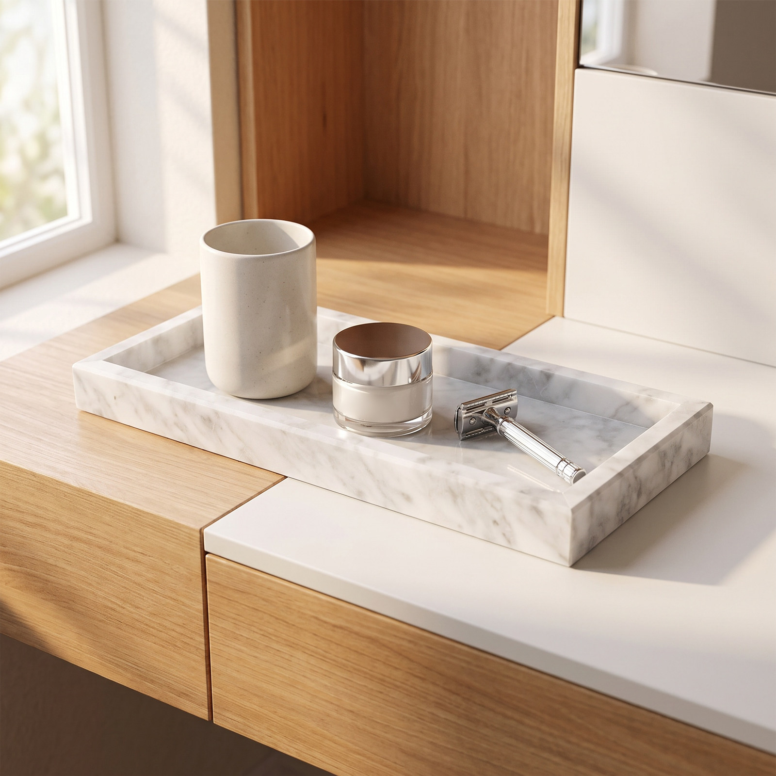 12x5 Rectangle Marble Tray Van - Home Bathroom Organizer review and price